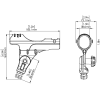 Dimensions du porte-canne Railblaza Rod Holder R StarPort - N°2 - comptoirnautique.com