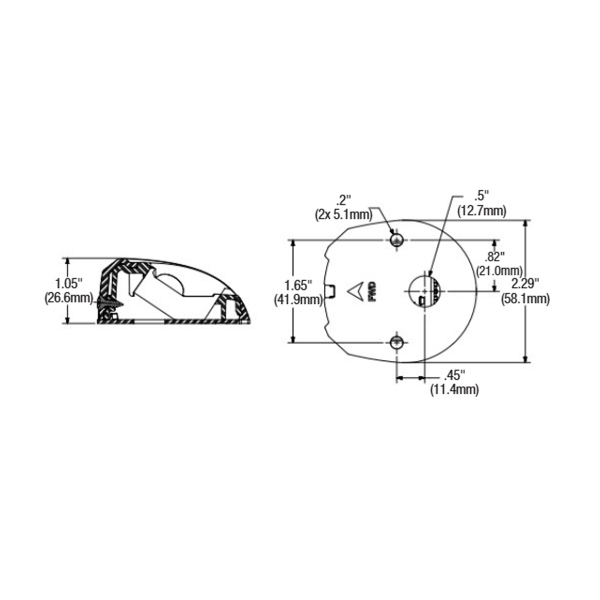 Oval navigation lights - starboard/port - green/red - Vertical mounting - N°5 - comptoirnautique.com