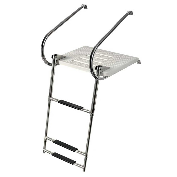 Fiberglass rear walkway with ladder - N°1 - comptoirnautique.com