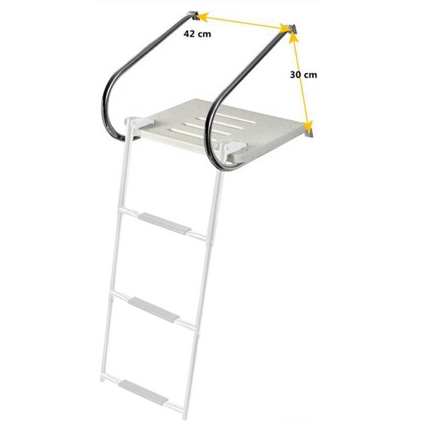 Fiberglass rear walkway without ladder - N°2 - comptoirnautique.com