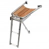 Delphinière AISI 316/teck 2-step ladder