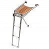 Delphinière AISI 316/teck 3-step ladder