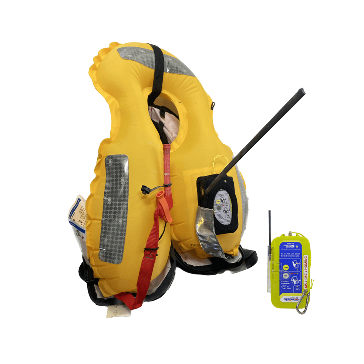 Gilet de sauvetage Pro 150N auto + balise easyRescue Pro 3 AIS/ASN