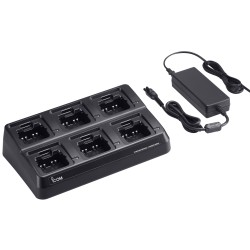 Chargeur 6 postes + alimentation  BC-157S et 6 adaptateurs AD-132N