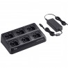 --Cargador de 6 posiciones + fuente de alimentación BC 157S y 6 adaptadores AD 132N