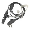 Microphone cravate PTT et oreillette  translucide, double broches - N°1 - comptoirnautique.com