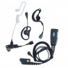 Kit de microfone de gravata com botão PTT