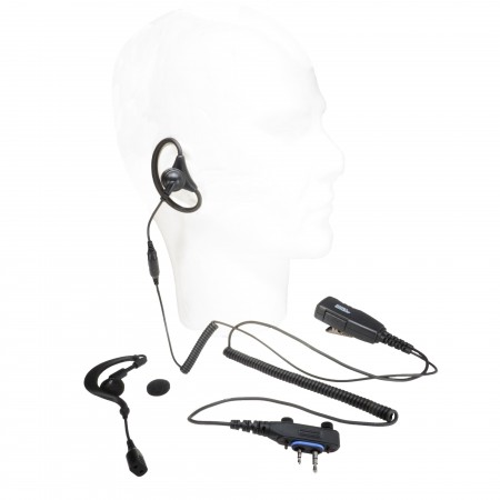 Microphone cravate PTT et oreillette contour d'oreille