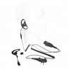 PTT tie microphone and BTE headset
