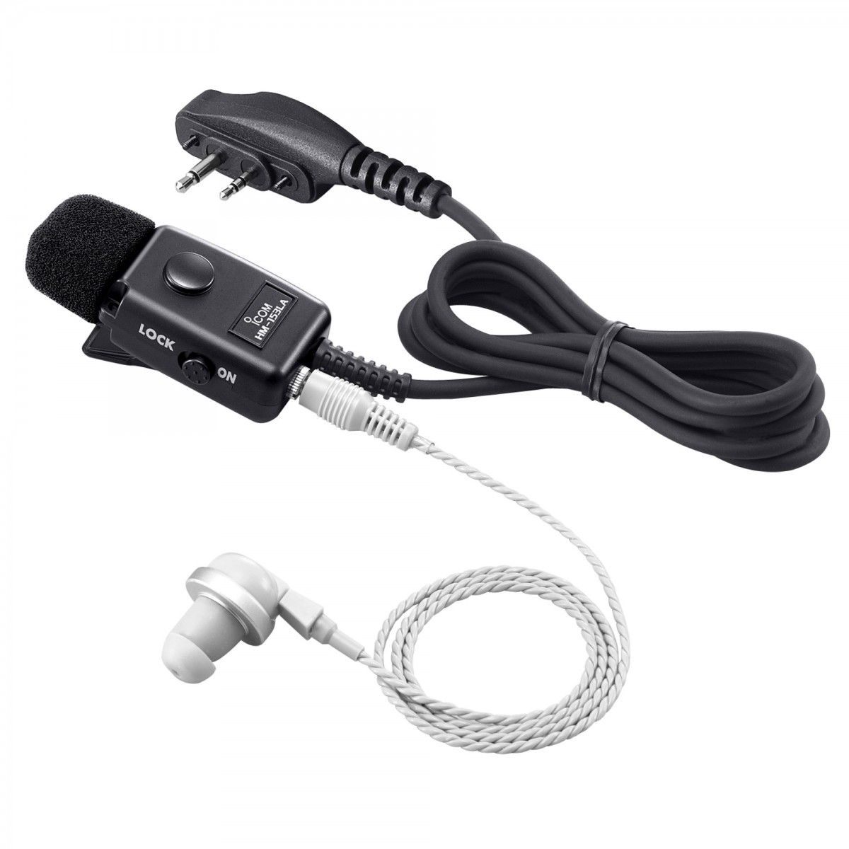 Microphone cravate double jack vissée 2,5-3,5mm, avec oreillette