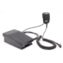 Microphone haut-parleur compact  PTT actionnable par pédale au pied, câble 1,60M