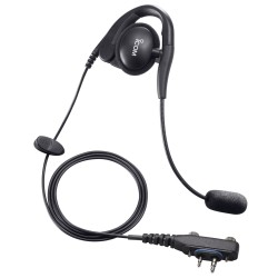 Casque oreillette contour d'oreille avec micro flexible, double jack vissée