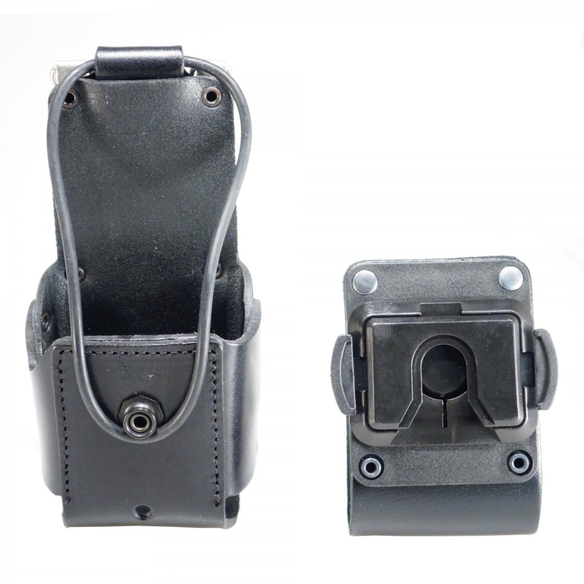 Housse cuir avec clip pivot passant ceinture standard sans bandoulière