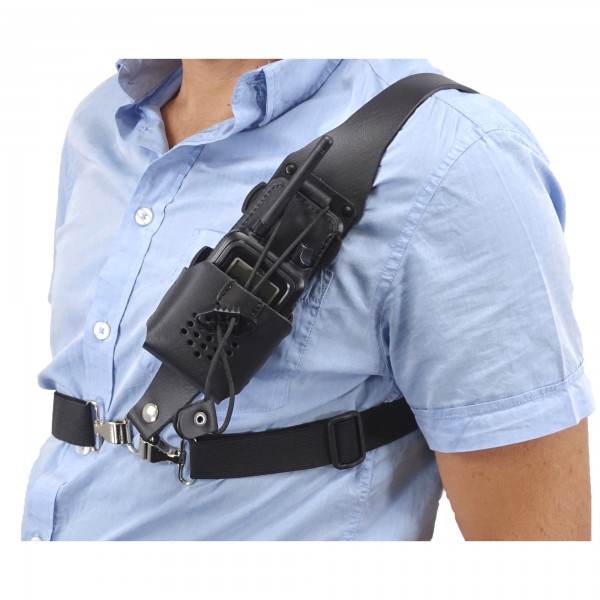 Housse universelle en cuir, avec baudrier, clip pivot et passant ceinture avec bouton pression - N°1 - comptoirnautique.com