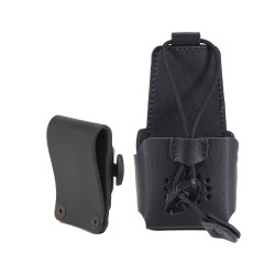 Housse universelle en cuir, avec clip pivot et passant ceinture avec bouton pression