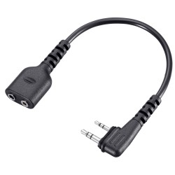 Câble adaptateur double jack classique femelle vers double jack étanche mâle coudé