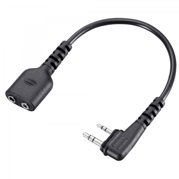 Câble adaptateur double jack classique femelle vers double jack étanche mâle coudé - N°1 - comptoirnautique.com