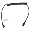 Cordon flexible torsadé jack 2,5mm, 6 broches pour connexion casque antibruit. - N°1 - comptoirnautique.com