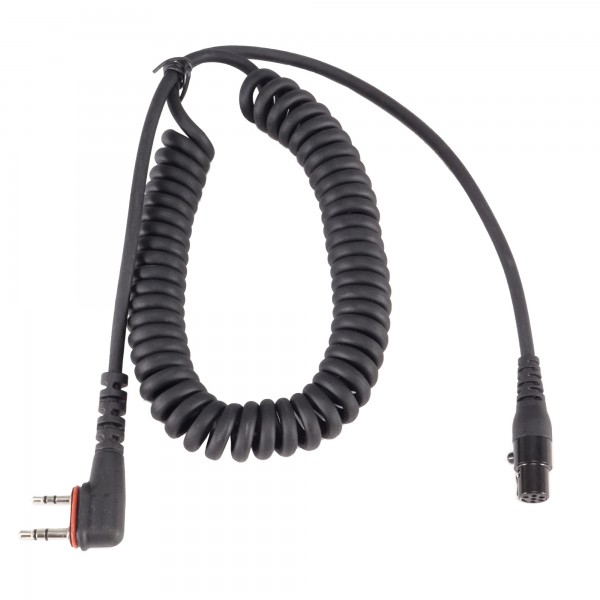 Cordon torsadé double Jack pour connexion casque  antibruit Flex et portatif ICOM Aviation - N°1 - comptoirnautique.com