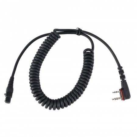 Cordon torsadé double jack pour connexion casque antibruit Flex et portatifs ICOM
