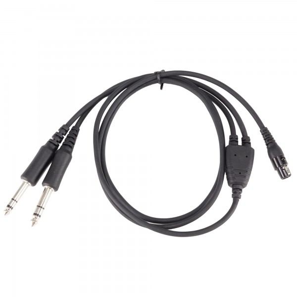 Cordon flex connectique double jack aviation pour casque PELTOR - N°1 - comptoirnautique.com