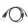 Flex cord with double aviation jack connector for PELTOR headset