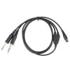 Cordon flex connectique double jack aviation pour casque PELTOR - N°1 - comptoirnautique.com
