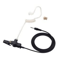 Oreillette transparente à tube acoustique + pince, câble (1m) et raccord filleté de 3,5mm