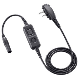 Boitier bouton PTT,  double jack vissé,  entrée jack 2,5mm
