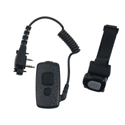 Boitier PTT avec entrée jack 2,5mm, jack 2,5-3,5mm pour portatif radio. Bracelet bouton PTT déporté Bluetooth