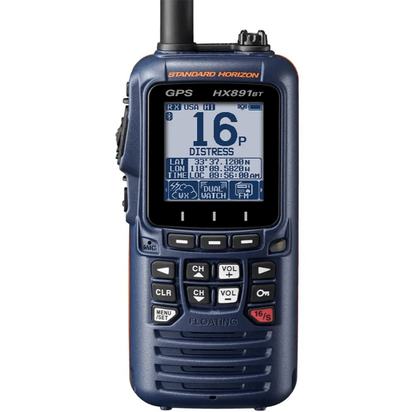 Écran 2.3" rétro-éclairé de la vhf HX891BT Standard Horizon bleu - N°8 - comptoirnautique.com