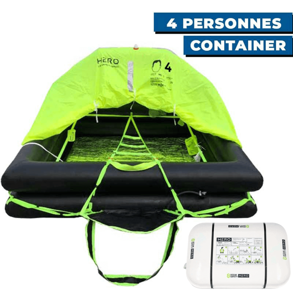 Radeau de survie Ocean Safety compact hauturier avec armement allégé -24H En container 4 personnes - N°3 - comptoirnautique.com