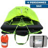 Radeau de survie hauturier Ocean Safety avec armement complet +24H En sac 4 personnes sac étanche de survie Grab Bag - N°2 - comptoirnautique.com