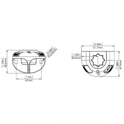 dimensions Receveur latéral SidePort