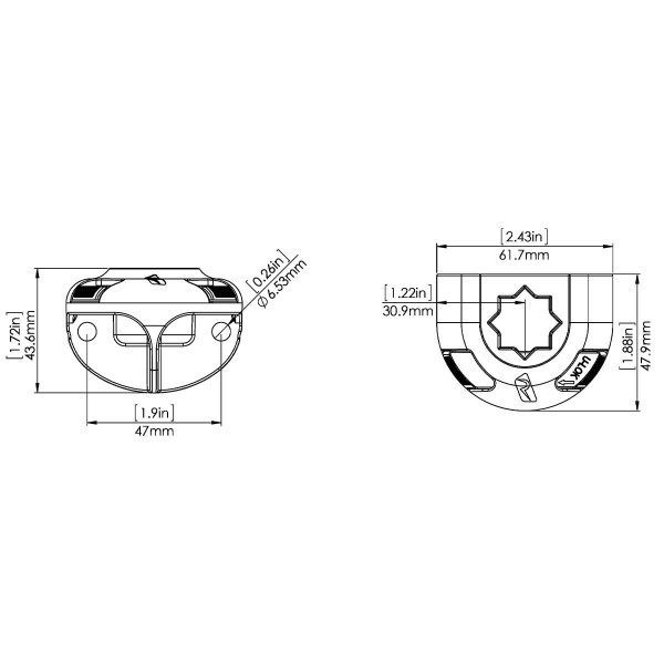 dimensions Receveur latéral SidePort - N°2 - comptoirnautique.com