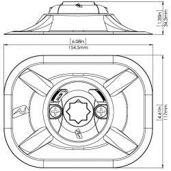 Receveur adhésif RibPort dimensions