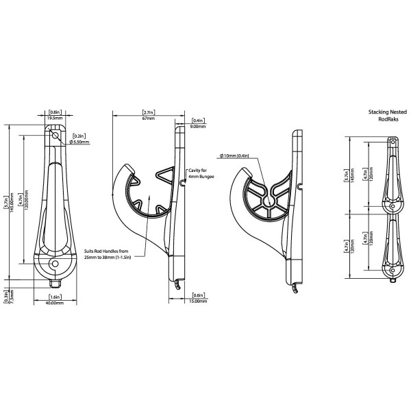 Soporte para varillas RodRak - N°3 - comptoirnautique.com