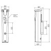 dimensions Porte canne simple RodStow noir - N°1 - comptoirnautique.com