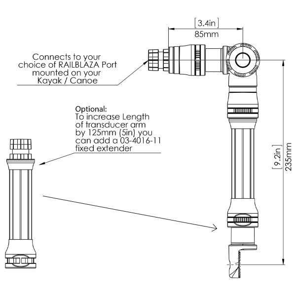 Probe mounting kit for kayaks and canoes - N°2 - comptoirnautique.com