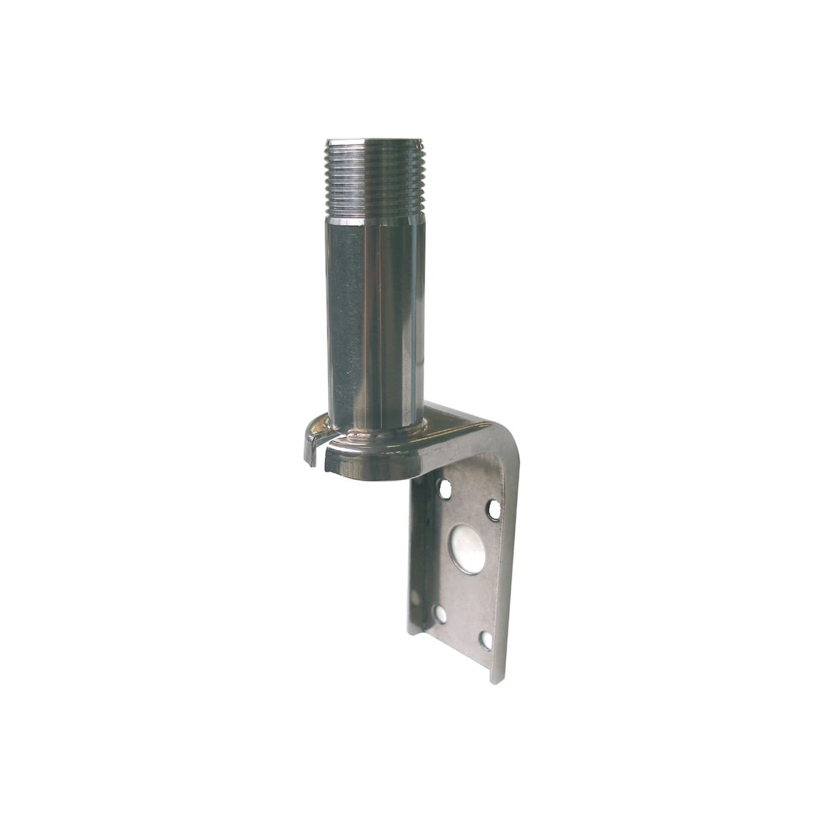 Stainless steel bracket for antenna mounting on vertical partition