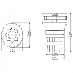 dimensions Receveur SwivelPort