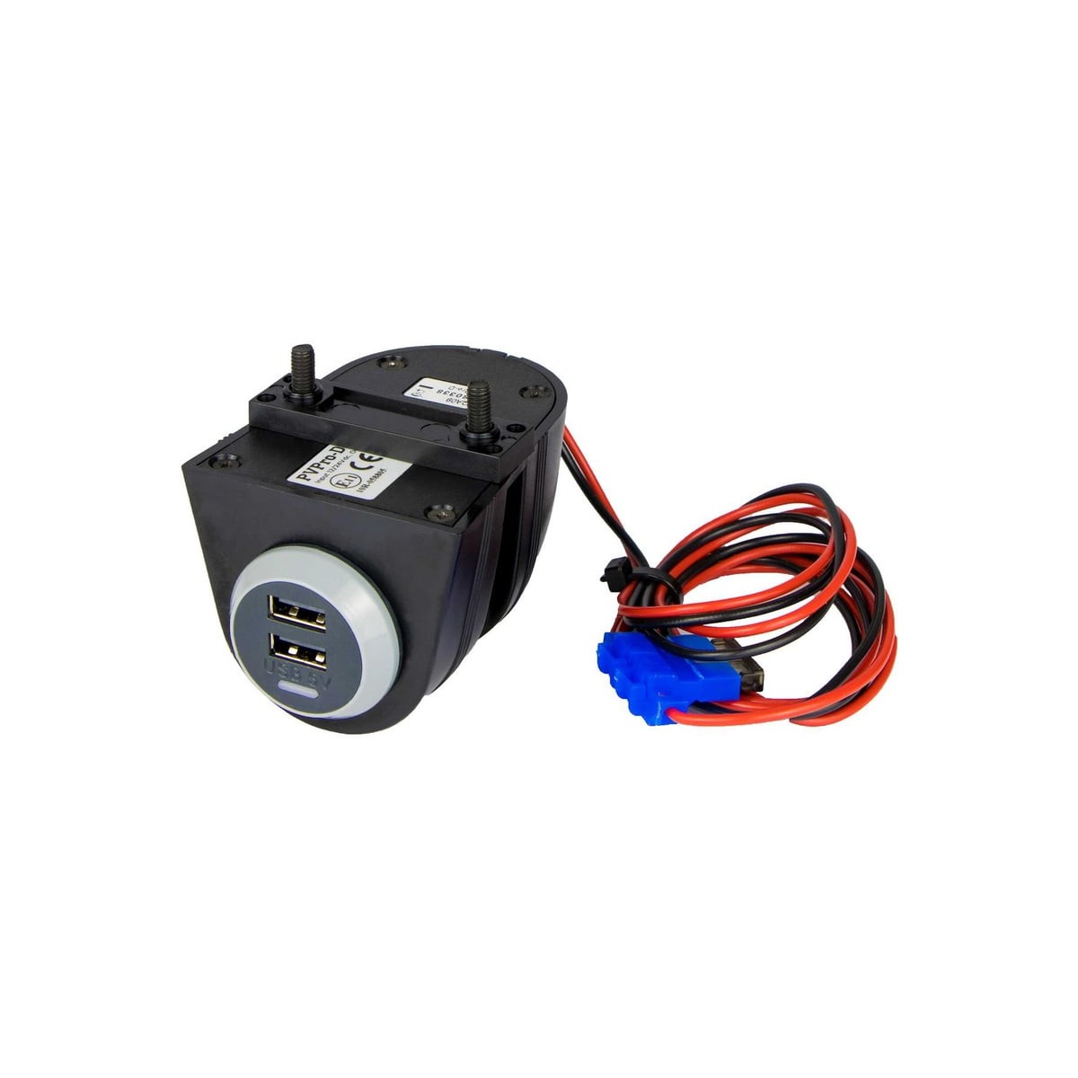 Pacote de carregador duplo USB-A + suporte de montagem