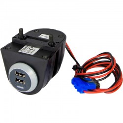 Pacote de carregador duplo USB-A + suporte de montagem