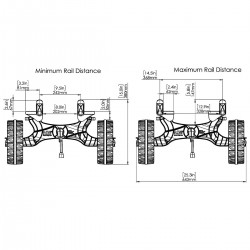 Chariot pour canoë et kayak C-Tug R dimensions