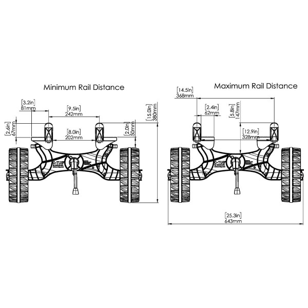 Carrinho para canoa e caiaque C-Tug R - N°3 - comptoirnautique.com