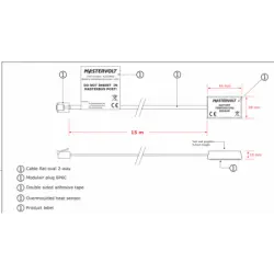 Sensor de temperatura de 15m