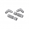 Jeu de raccords coudés inox pour tuyau souple 8 mm