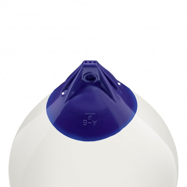 Polyform A6 fender and buoy, white/blue head - N°2 - comptoirnautique.com