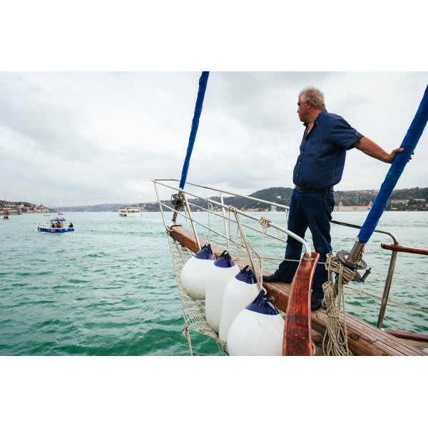 Recinzione-Battitore sferico A7 testa bianca e blu - N°4 - comptoirnautique.com