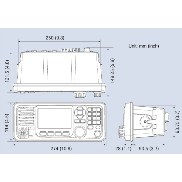 VHF IC-M605EURO AIS - N°9 - comptoirnautique.com